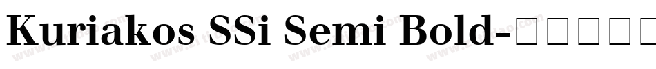 Kuriakos SSi Semi Bold字体转换
